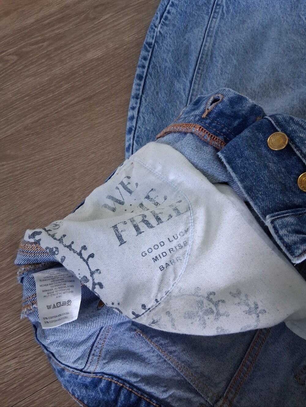 Free People Good Luck Mid Rise Barrel Jean - Picture 11 of 16
